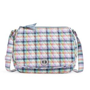 🆕 Vera Bradley Saddle Crossbody Bag in Gingham Plaid